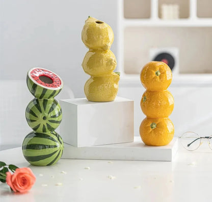 Ceramic Fruits Vase - Floral Fawna
