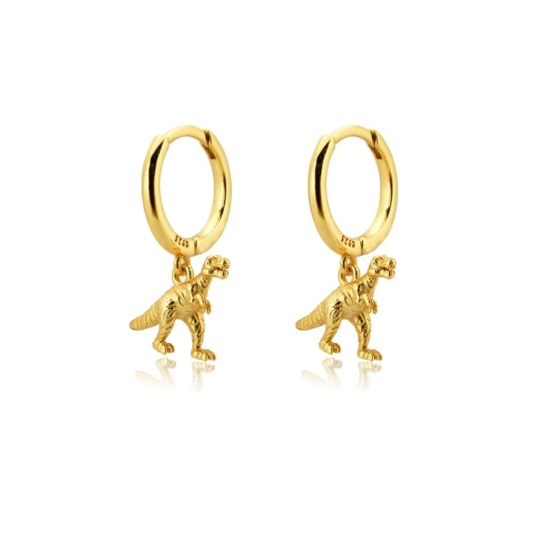 Dino Hoop Earrings - Floral Fawna