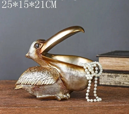 Pelican Storage Sculpture - Floral Fawna