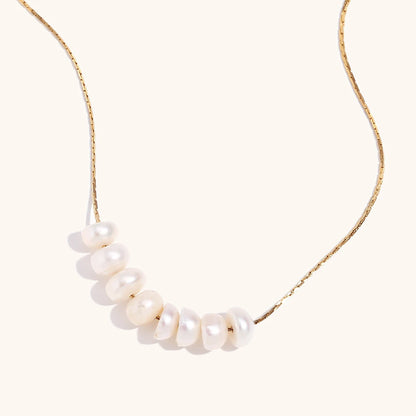 Natural Pearl Necklace - Floral Fawna