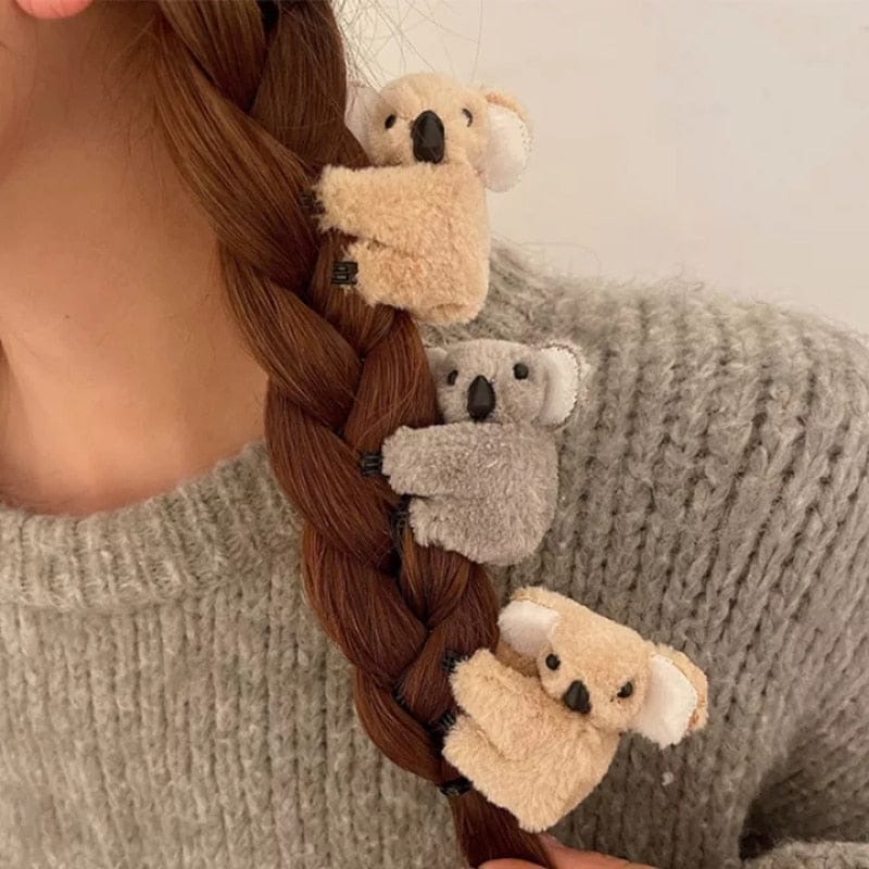 Plush Koala Hair Clip - Floral Fawna