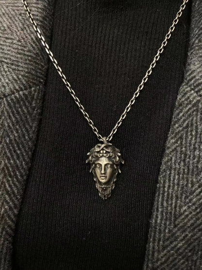 Handcrafted Sterling Silver Medusa Necklace - Floral Fawna