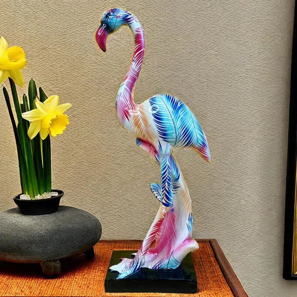 Abstract Flamingo Sculpture - Floral Fawna