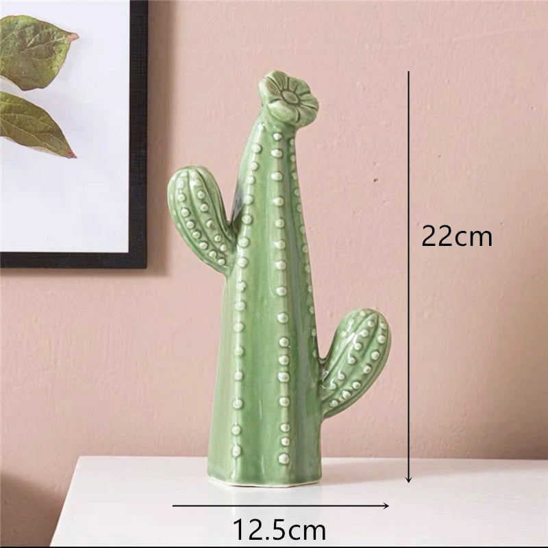 Ceramic Cactus Sculptures - Floral Fawna