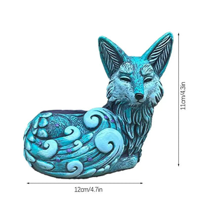 Fox Resin Planter - Floral Fawna