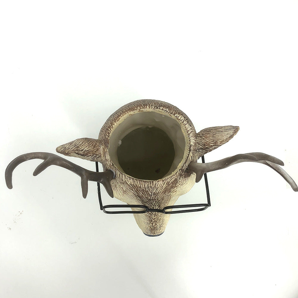 Animal Wearing Glasses Plant Pot - Floral Fawna