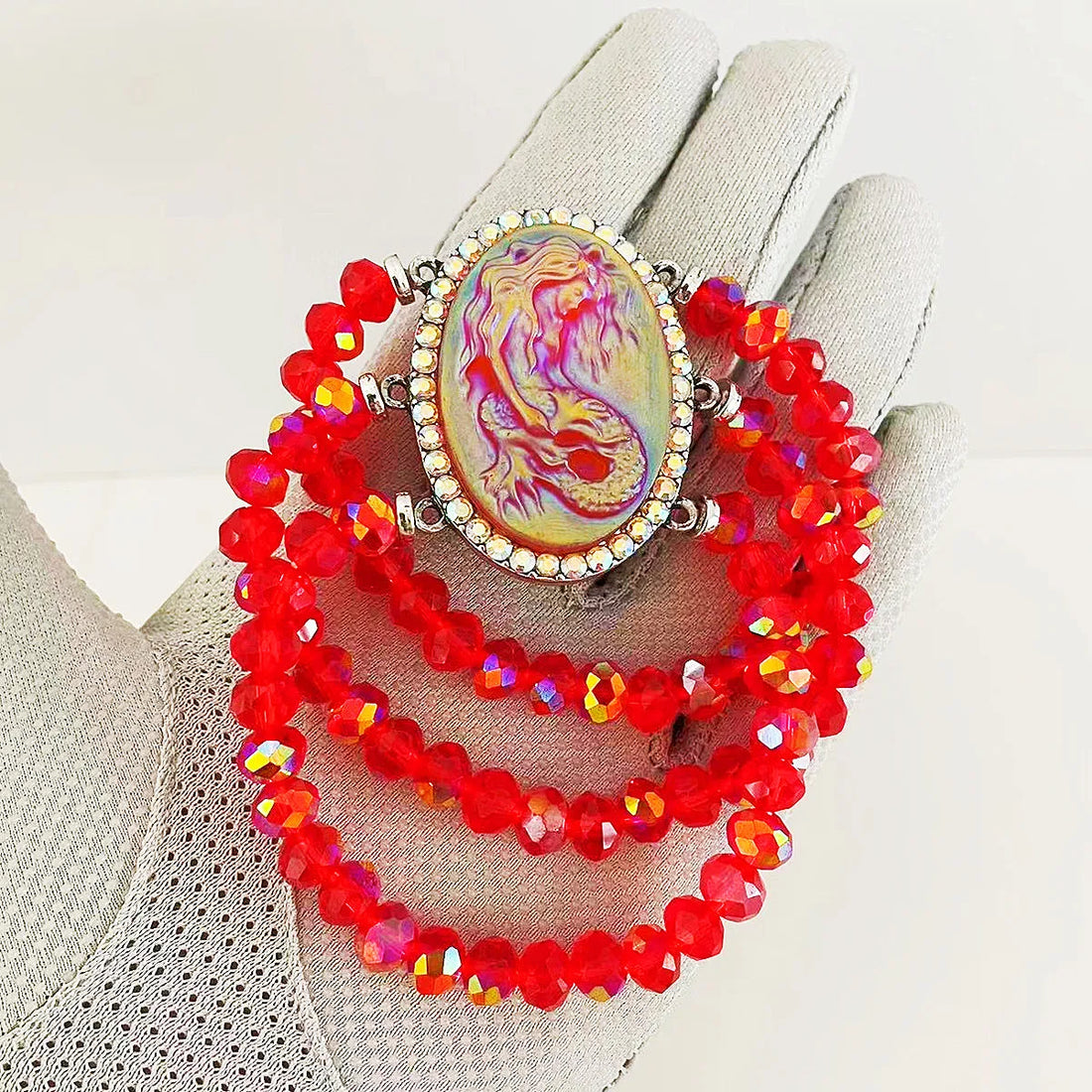 Mermaid Beaded Bracelet - Floral Fawna