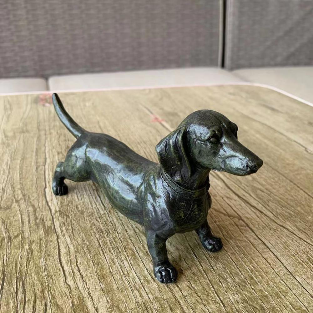 Black Dachshund Figurine - Floral Fawna