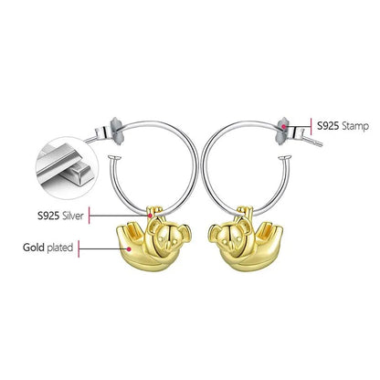 Koala Hoop Earrings