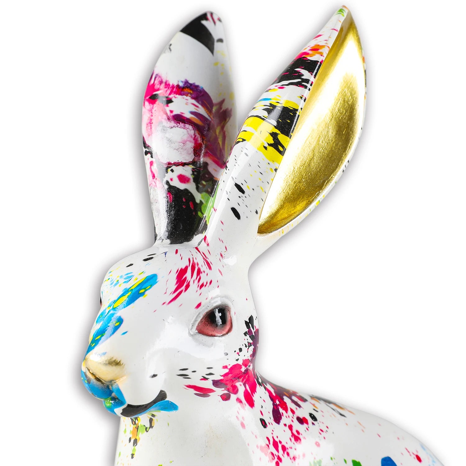 Graffiti Rabbit Sculpture - Floral Fawna