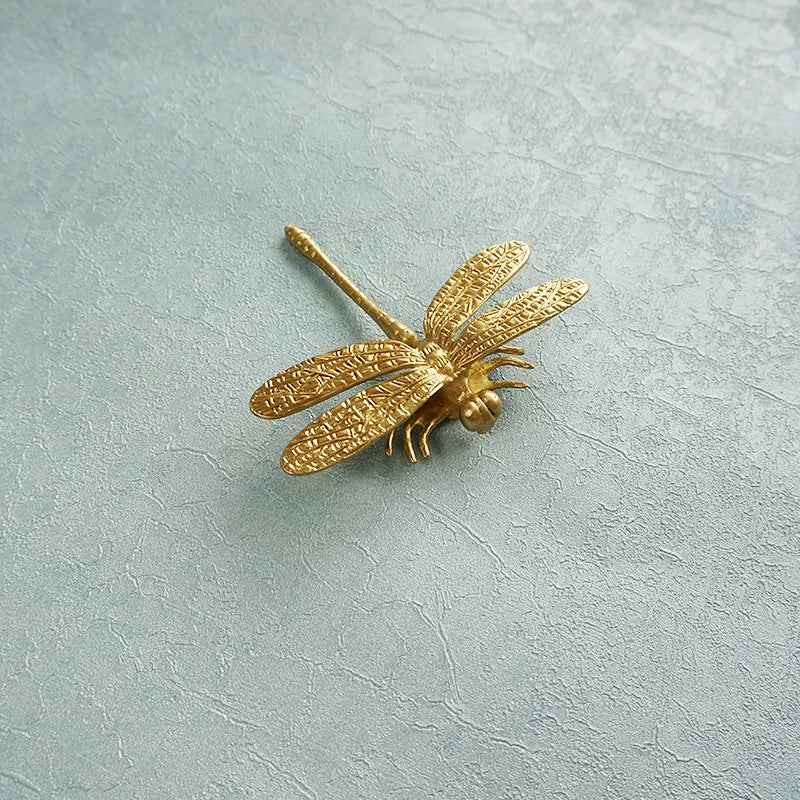 Dragonfly Brass Cabinet Handle