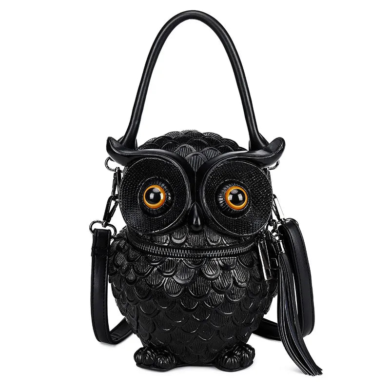 3D Owl Crossbody Handbag - Floral Fawna