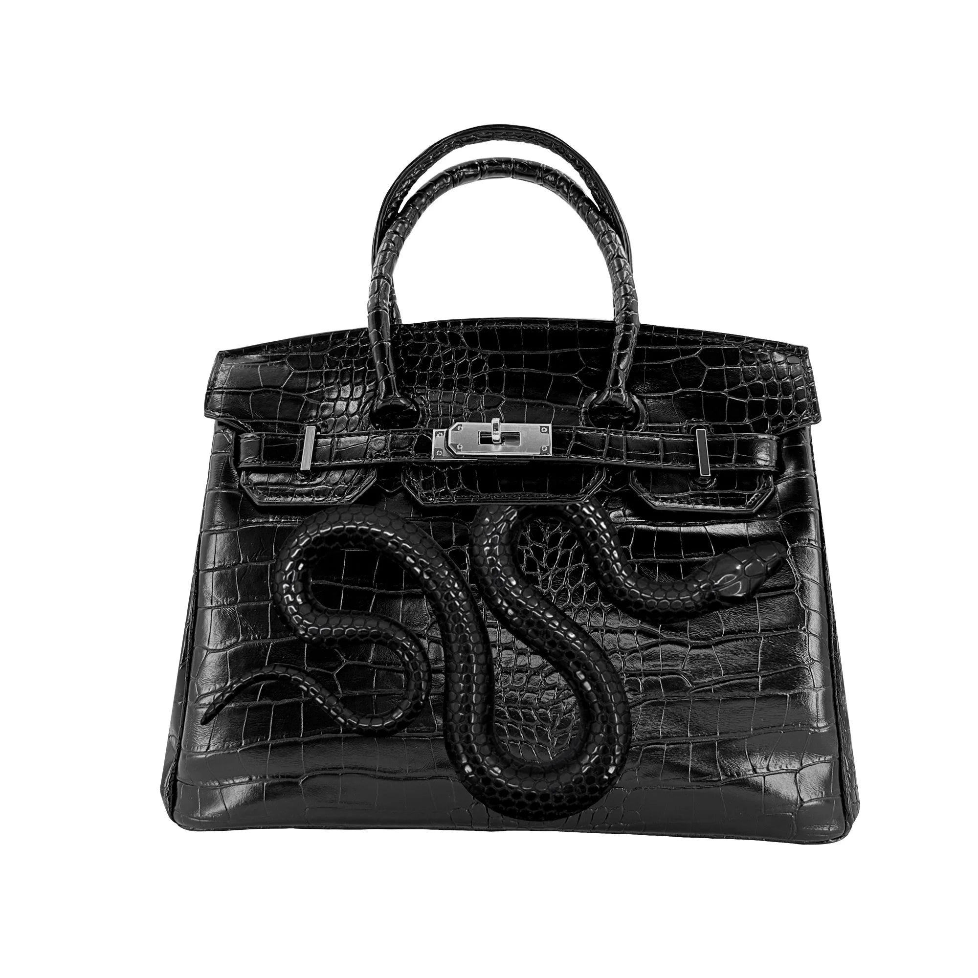 3D Faux Leather Snake Bag