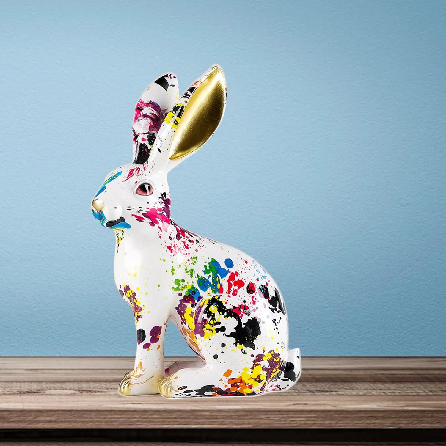 Graffiti Rabbit Sculpture - Floral Fawna