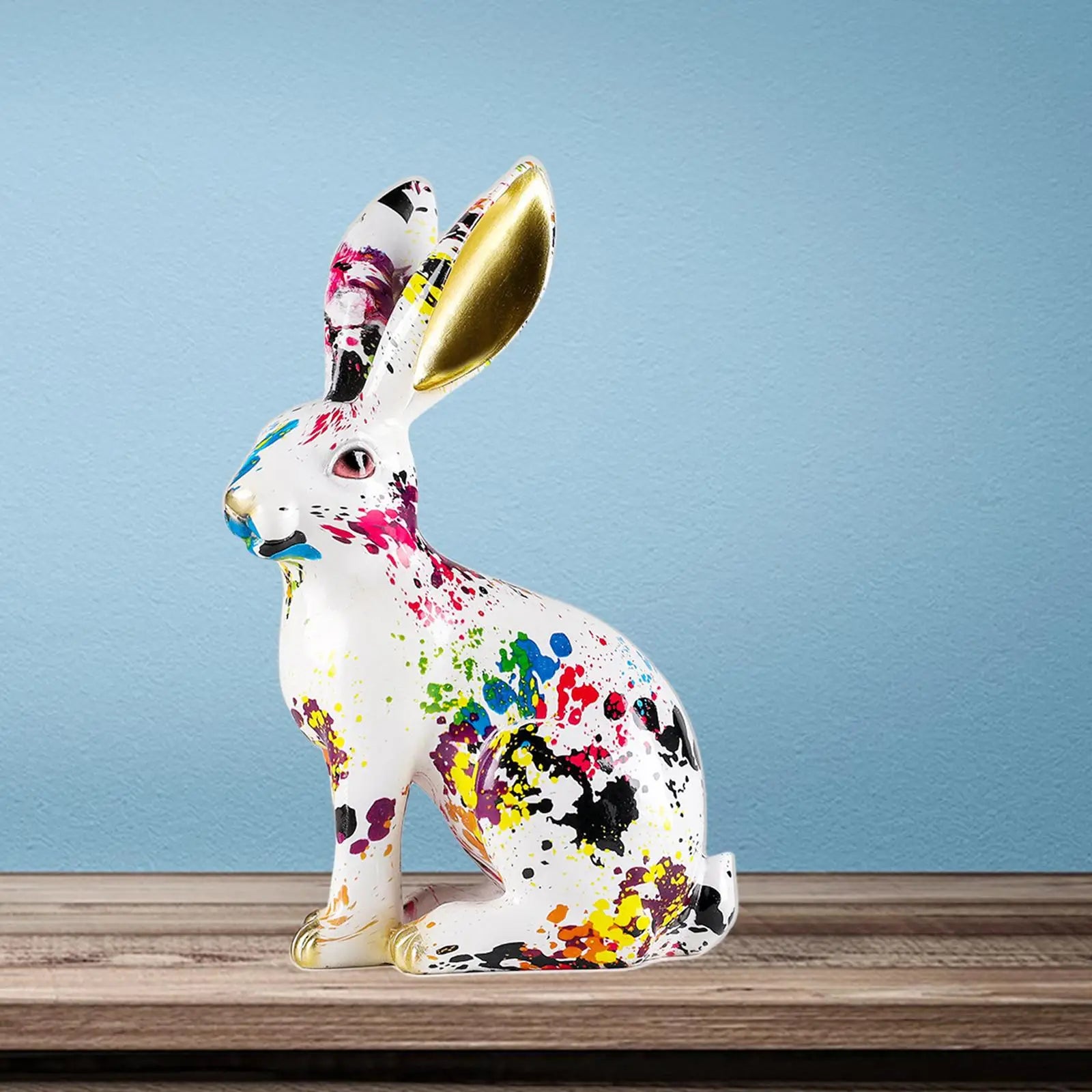 Graffiti Rabbit Sculpture - Floral Fawna