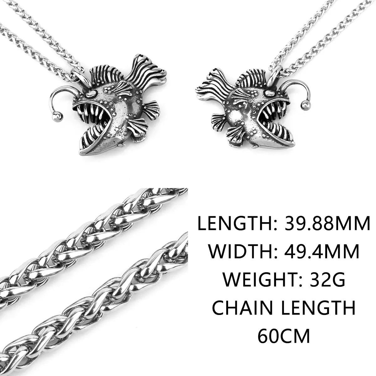 Angler Fish Necklace - Floral Fawna