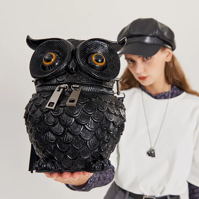 3D Owl Crossbody Handbag - Floral Fawna