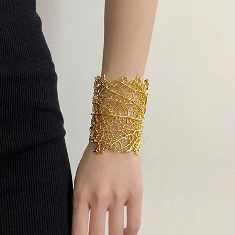 Coral Open Bracelet - Floral Fawna