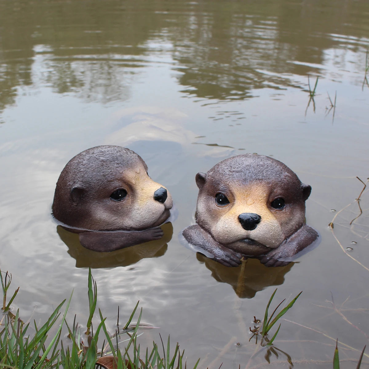 Floating Otter Pond Sculpture