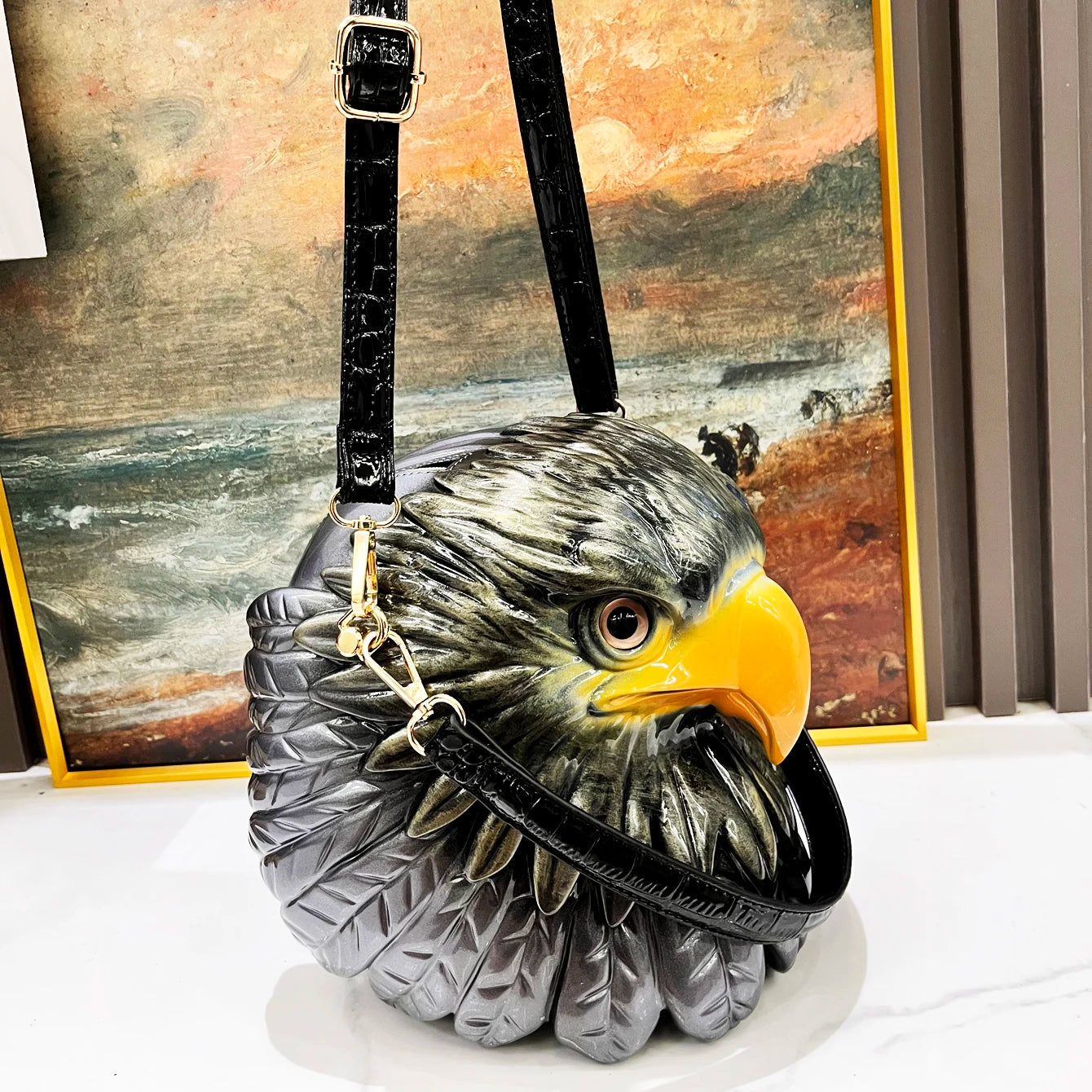 3D Eagle Handbag - Floral Fawna