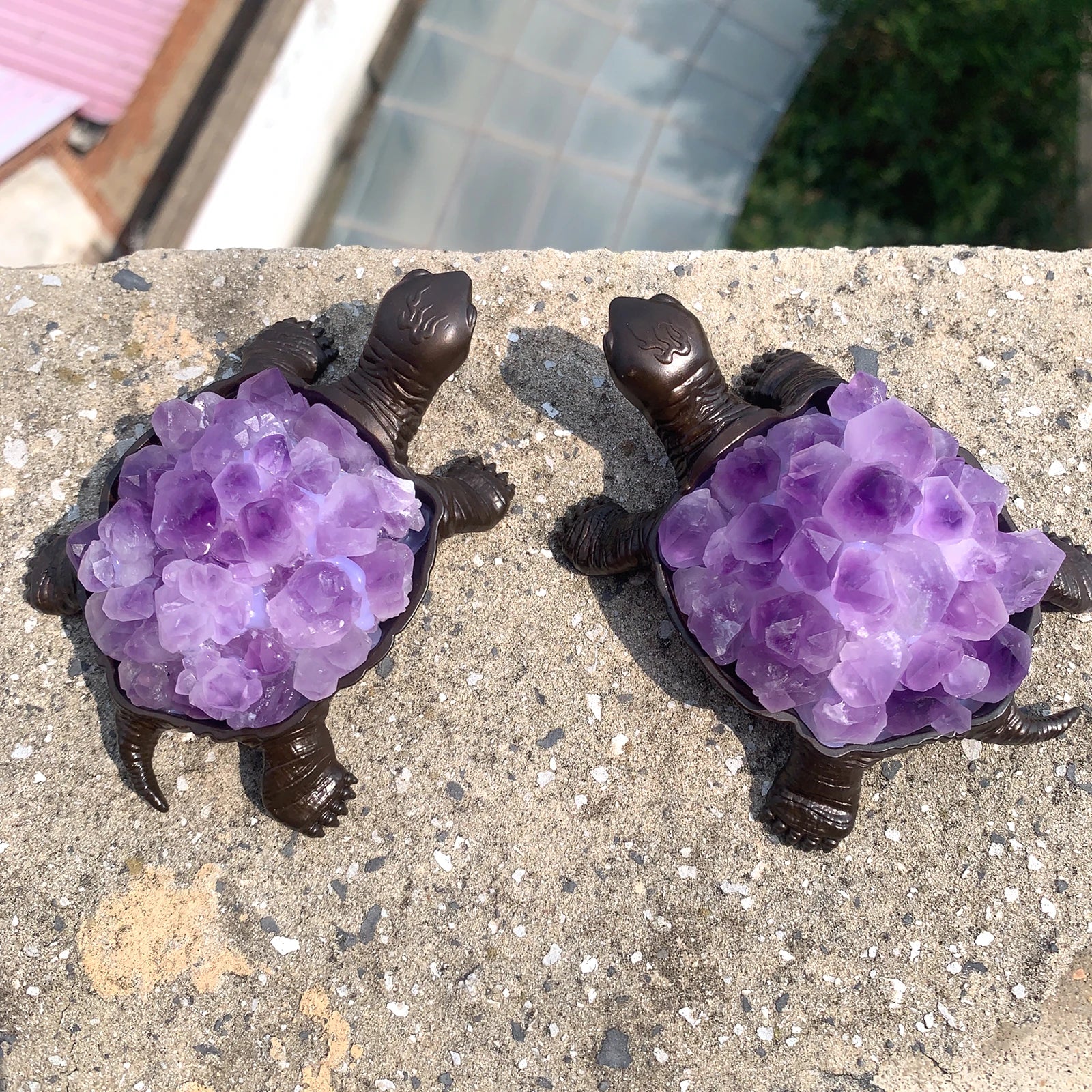 Amethyst Tortoise Crystal - Floral Fawna