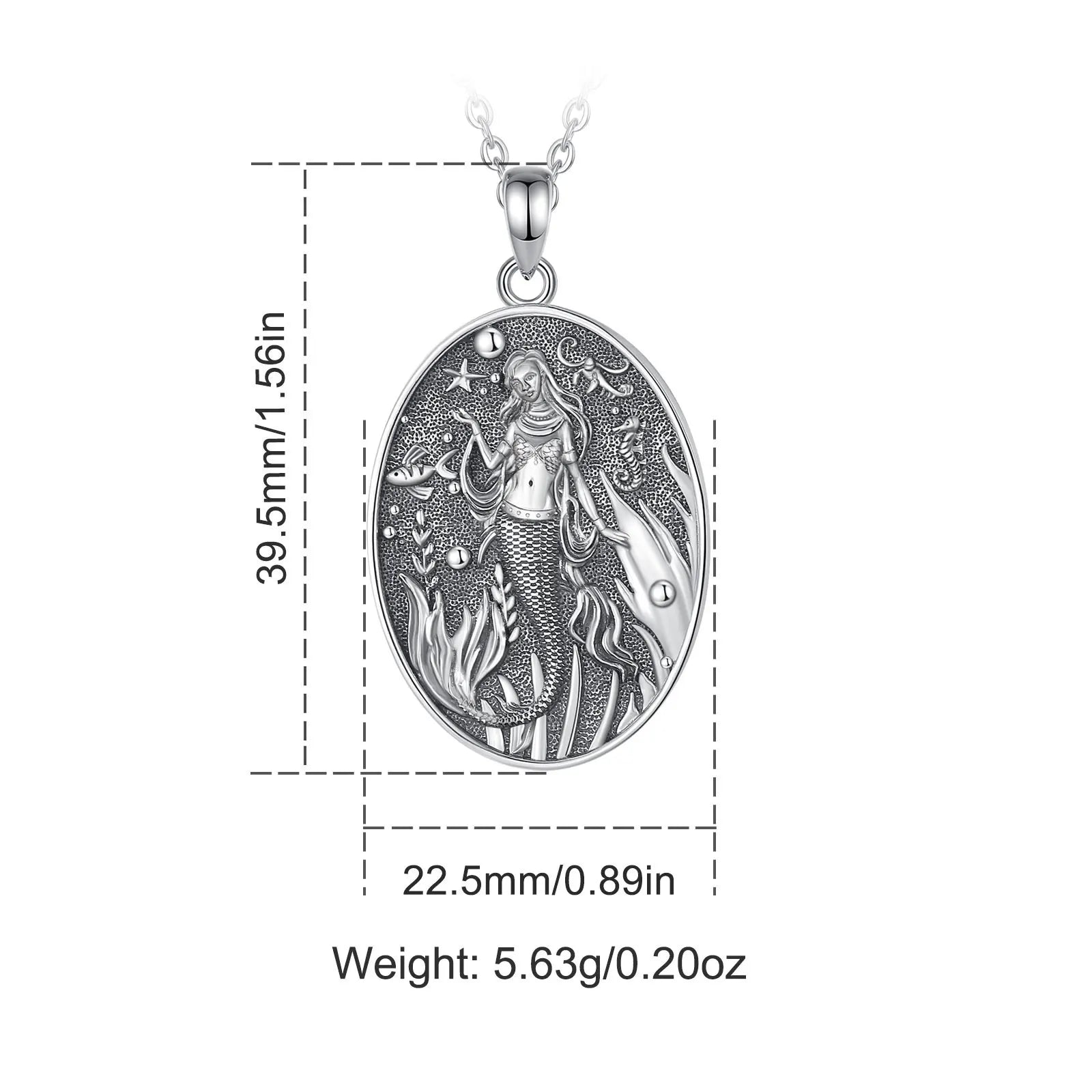 Sterling Silver Mermaid Necklace