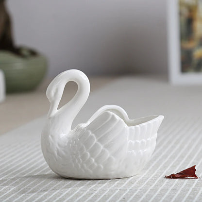 Swan Candle Holder - Floral Fawna