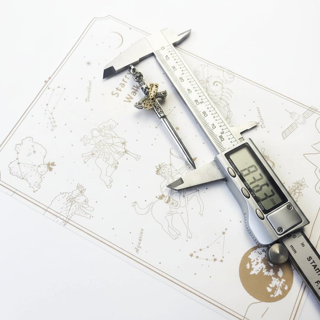 Sterling Silver Sword &amp; Crown Pendant