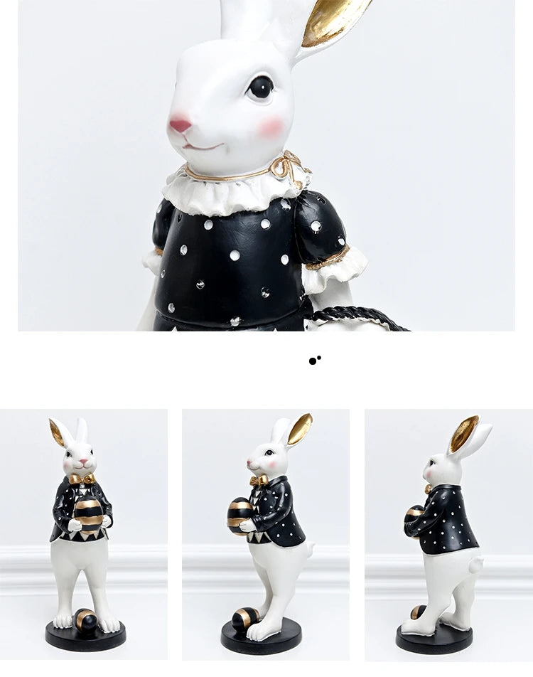 Royal Rabbit Family Figurines - Floral Fawna