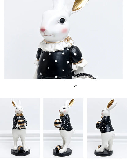 Royal Rabbit Family Figurines - Floral Fawna