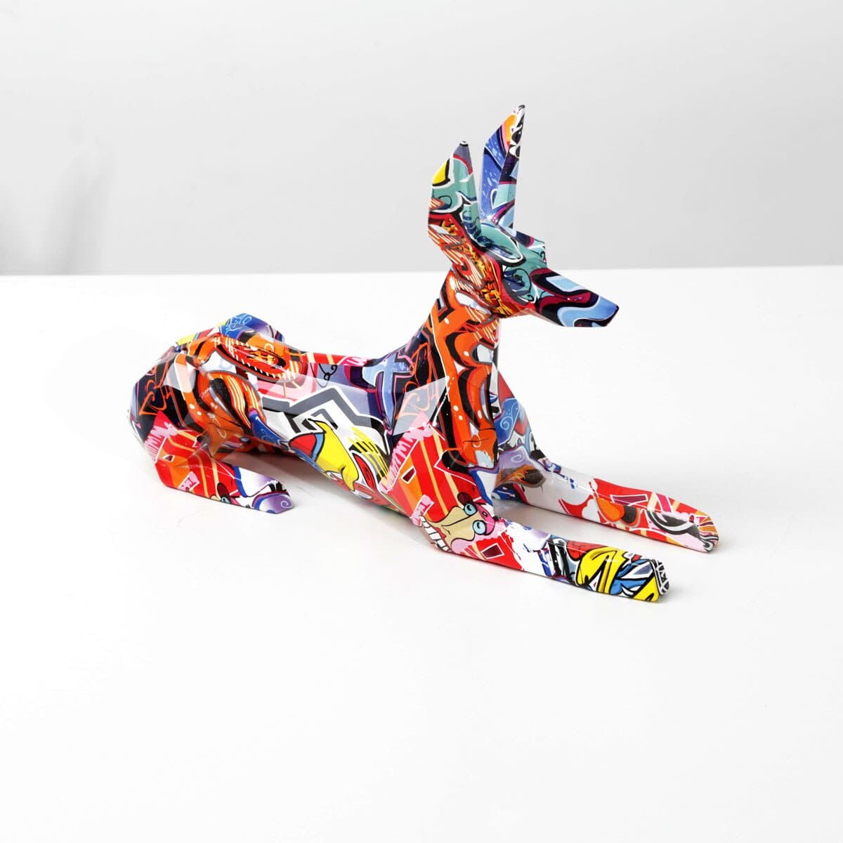 Abstract Dobermann Sculpture - Floral Fawna