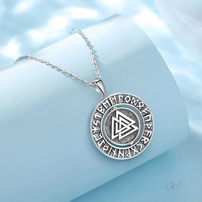 Sterling Silver Viking Runes Necklace - Floral Fawna