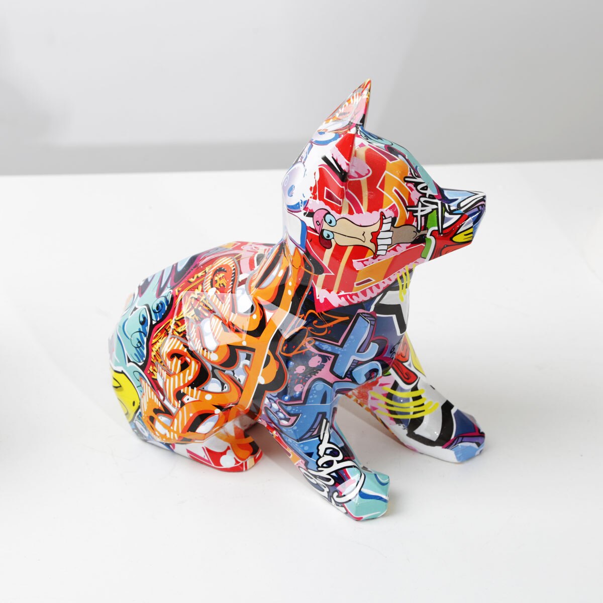 Abstract Shiba Inu Sculpture - Floral Fawna