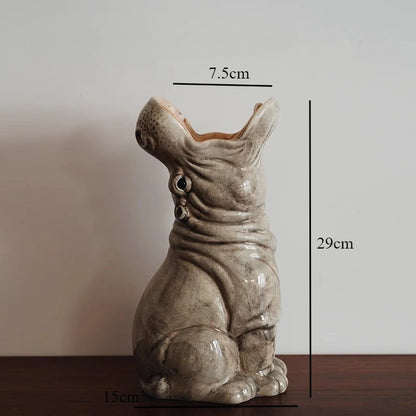 Hippopotamus Ceramic Vase