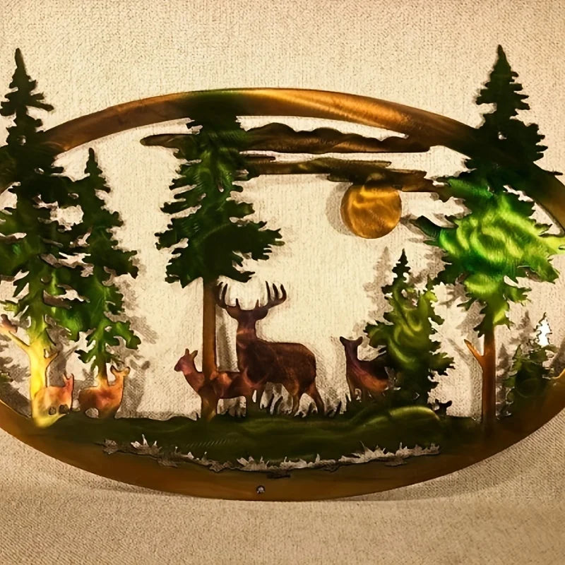 Woodland Scenery Metal Wall Art