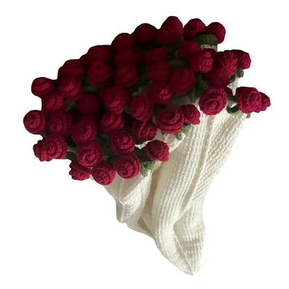 Red Rose Trim Circular Blanket - Floral Fawna