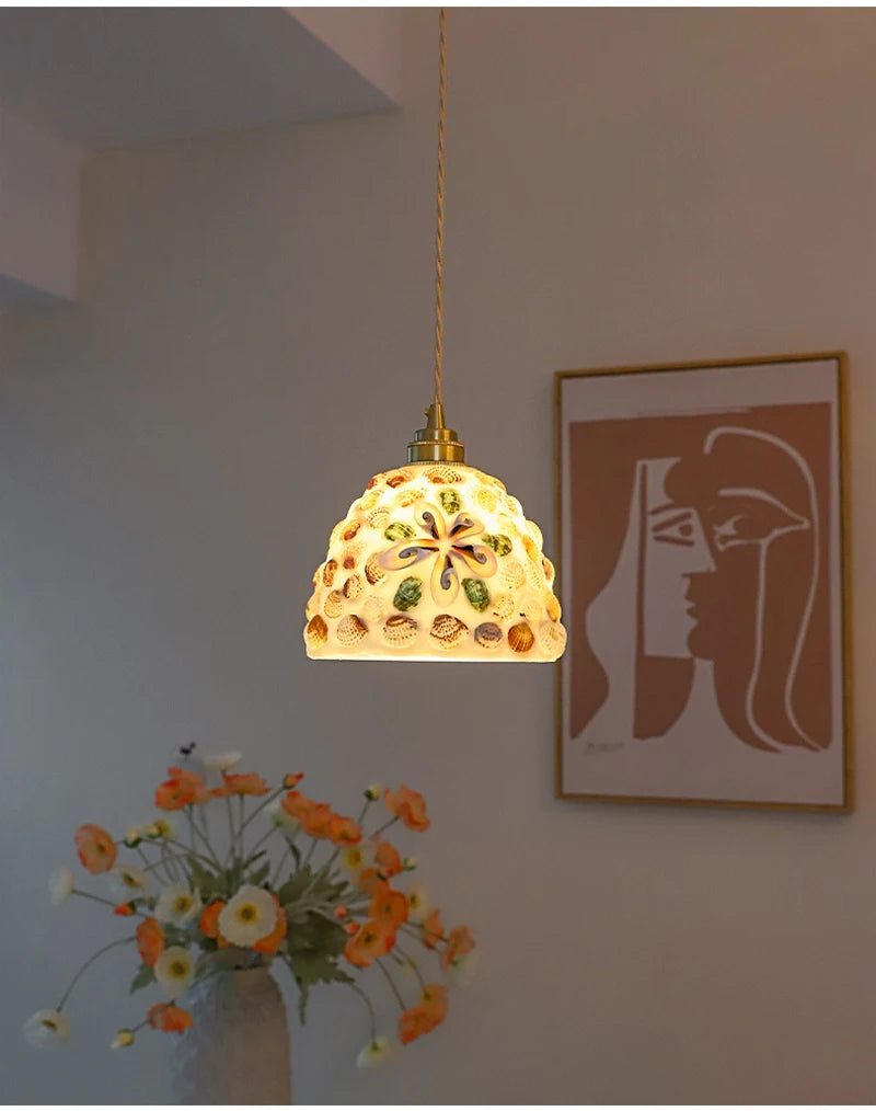 Mediterranean Sea Shell Pendant Lamp