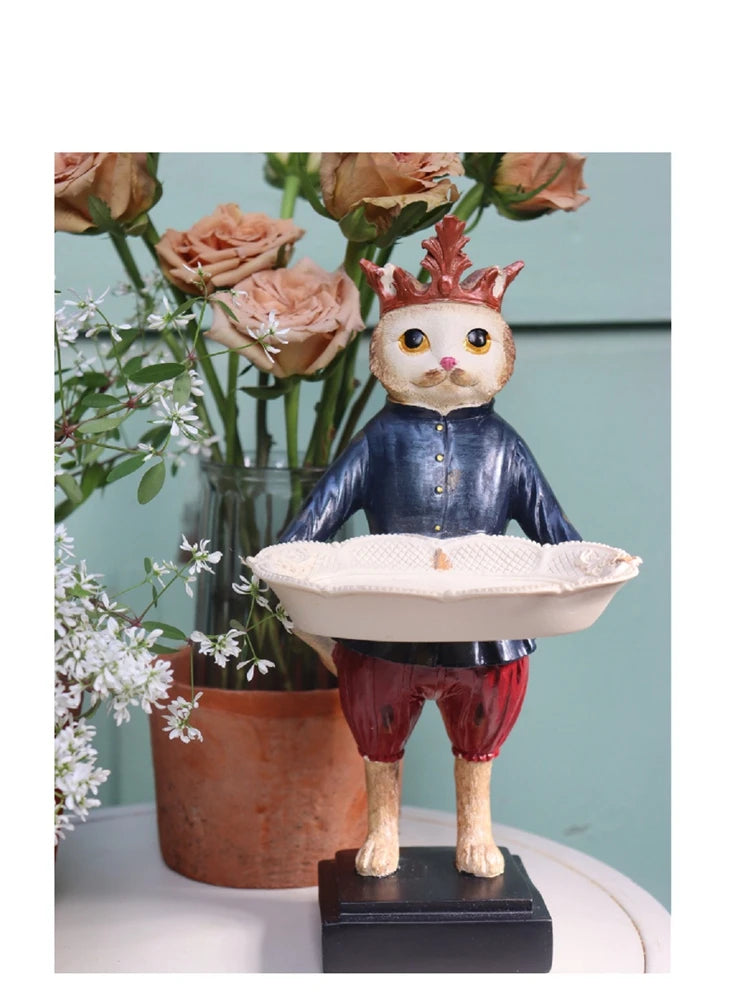 Royal Cat Ornamental Tray - Floral Fawna