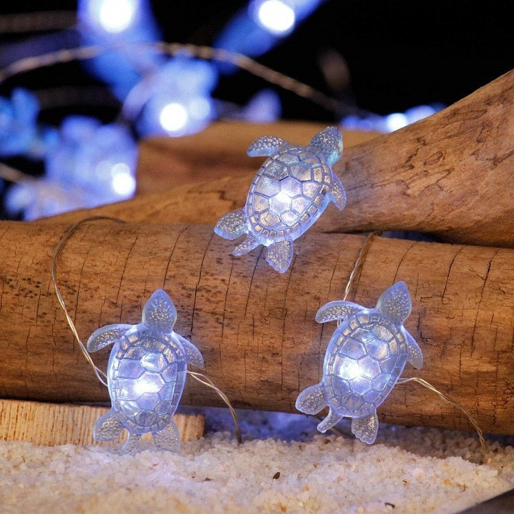 Sea Turtle Fairy Lights - Floral Fawna