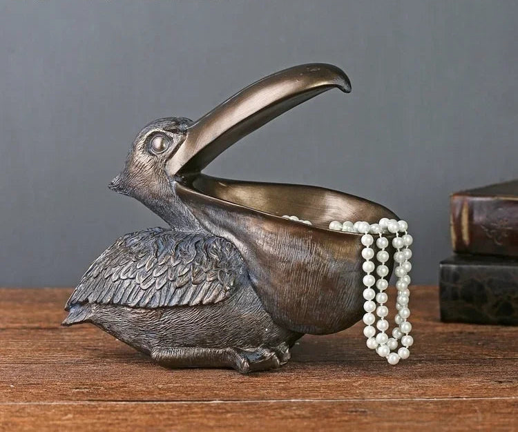 Pelican Storage Sculpture - Floral Fawna