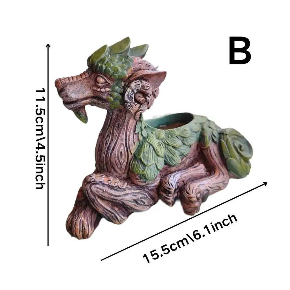 Tree Dragon Planter - Floral Fawna
