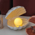 Ceramic Clam Shell Pearl Night Light - Floral Fawna