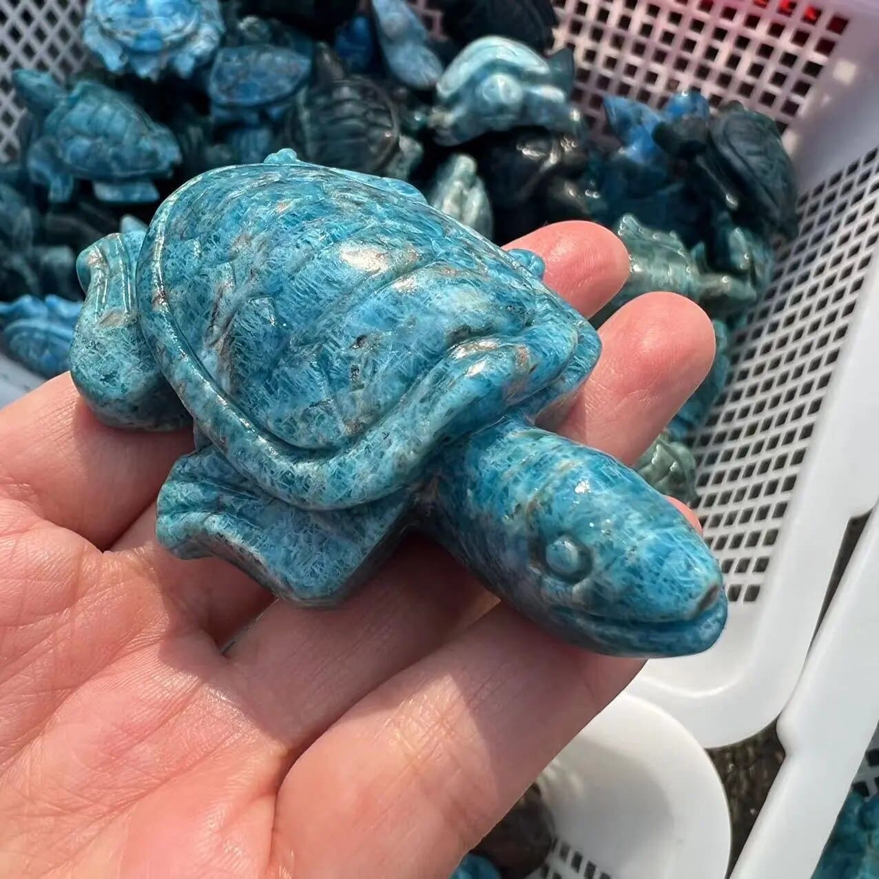 Lapis Lazuli Turtle Crystal - Floral Fawna