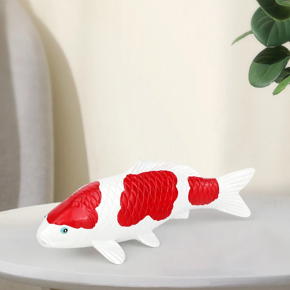 Realistic Koi Carp Sculpture - Floral Fawna