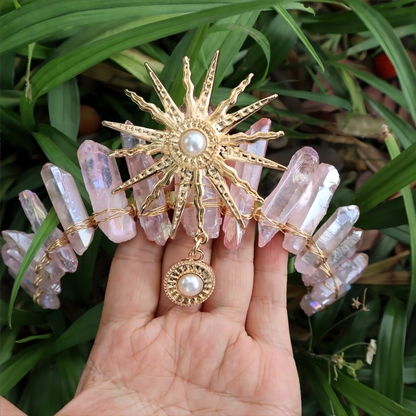 Sun Goddess Crystal Crown - Floral Fawna