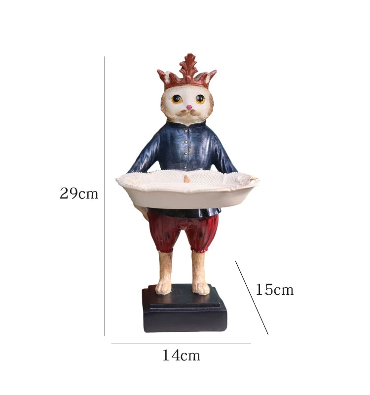 Royal Cat Ornamental Tray - Floral Fawna