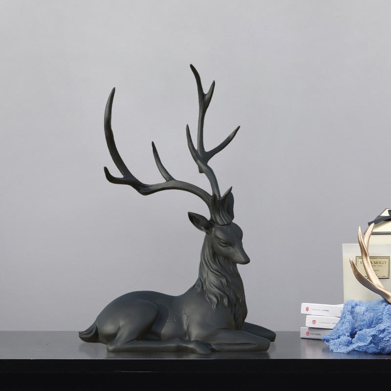 Enchanting Elk Sculpture - Floral Fawna