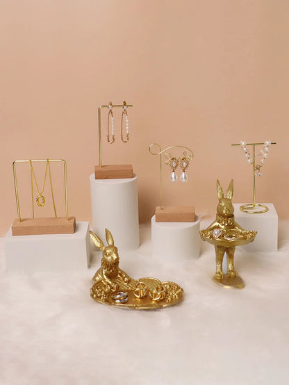 Gold Rabbit Trinket Dish - Floral Fawna