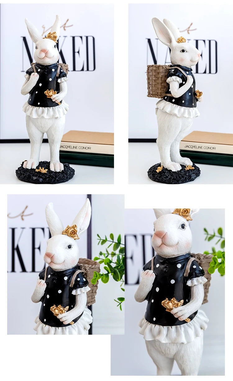 Royal Rabbit Family Figurines - Floral Fawna