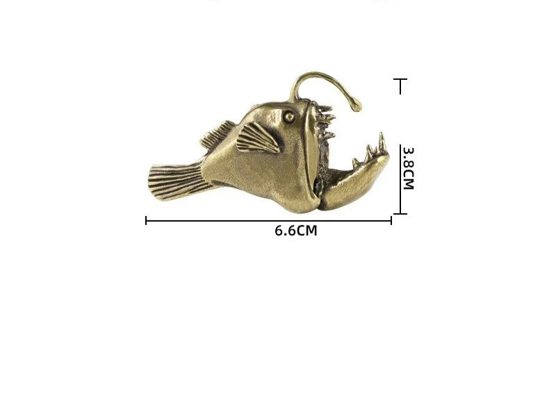 Anglerfish Brass Figurine - Floral Fawna